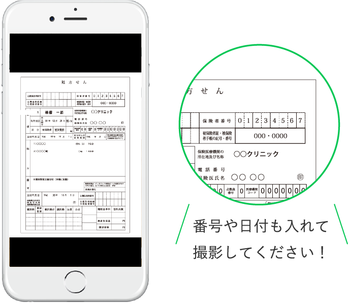 番号や日付も入れて撮影してください！